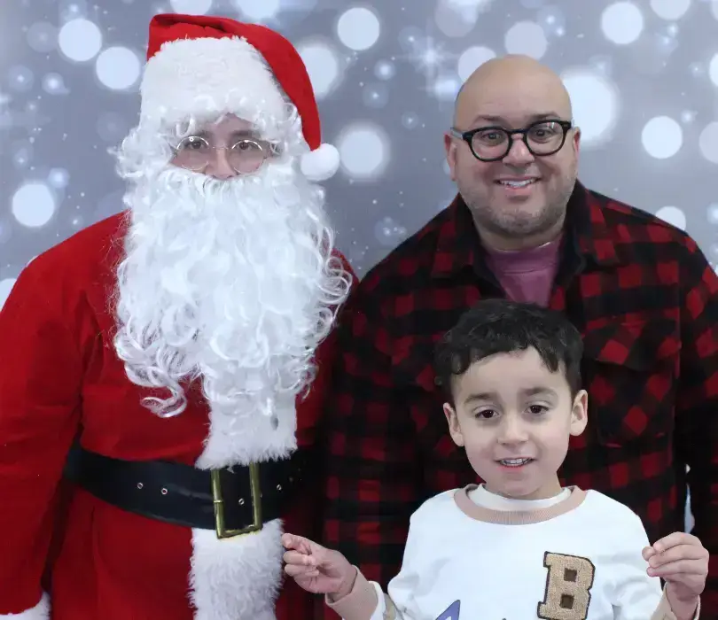 Family with Santa