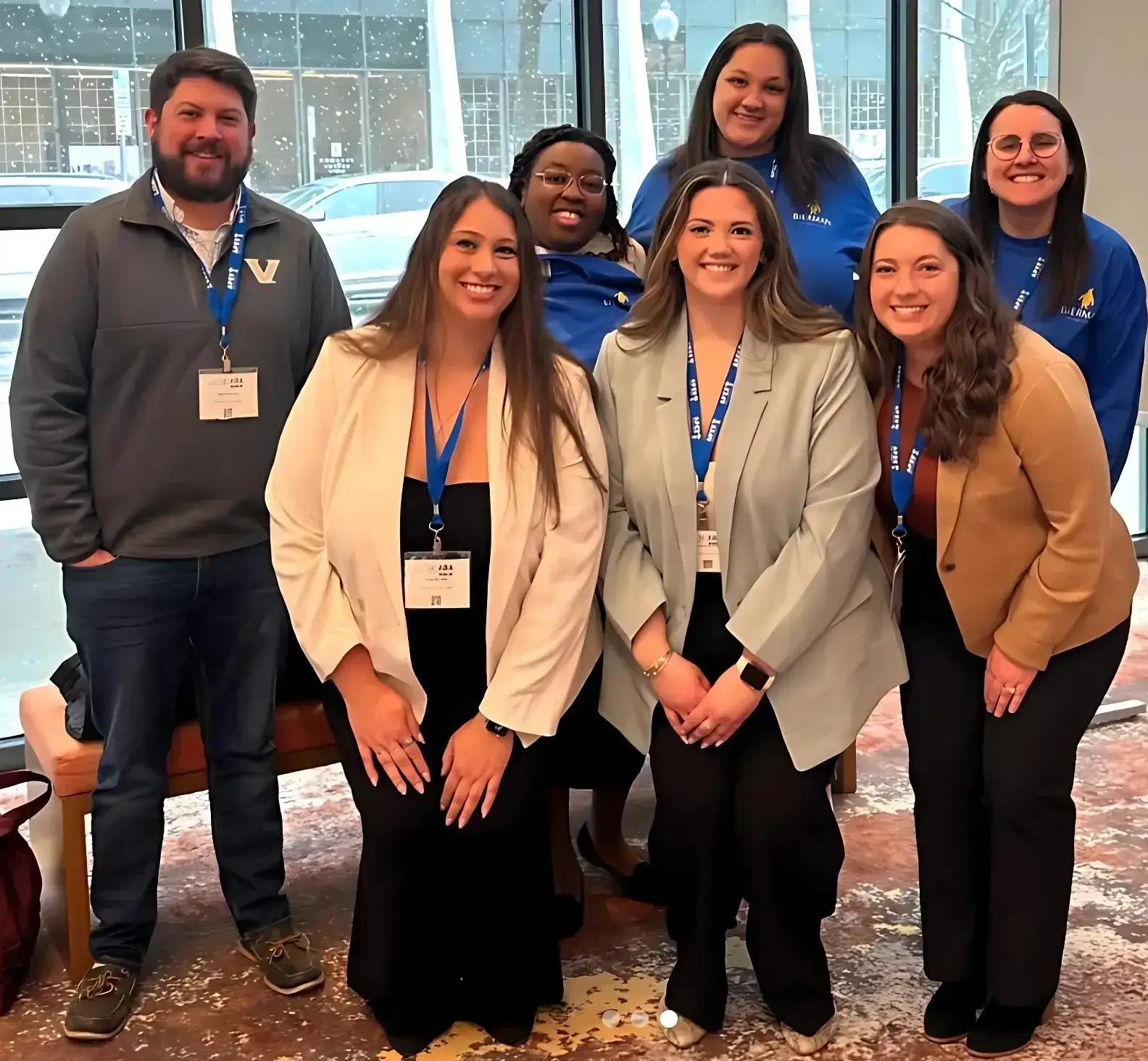 Staff group photo at a conference